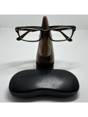 Ray-Ban Rectangular Brown & Green Prescription Glasses Frames with Case